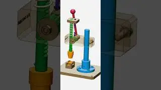 Spring-Loaded Manual Hand Stamp Punching Machine | 3D Mechanism Design & Working Explain