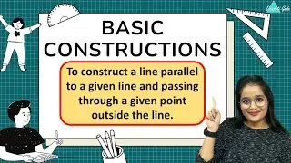 To draw a line parallel to a given line & passing through a given point outside line | Drashti Gada