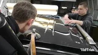 Сложный ремонт вмятин без покраски от падения снега со льдом на Lexus GX 460
