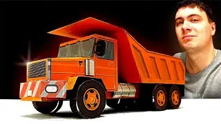 Paper dump truck DIY, how to make a papercraft truck, tutorial