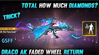 Dragon ak redeemed 🤤|| Blue flame Draco ak 😧|| Return FREE FIRE || 