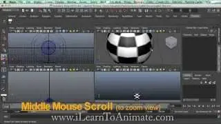 Bouncing Ball Animation Tutorial with Maya 1/8 - Basic Maya and Rig usage
