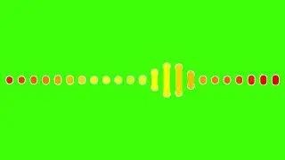 Colorful outline rounded bar audio spectrum visualizer on green screen