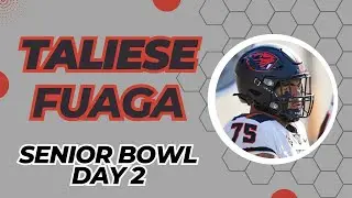 Oregon State OL Taliese Fuaga - Senior Bowl - Day 2