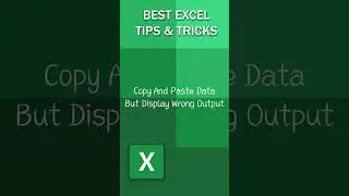 Copy And Paste Data Can Display Wrong Output In Excel #Shorts