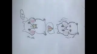 Катя рисует ) Хомяки на карантине )