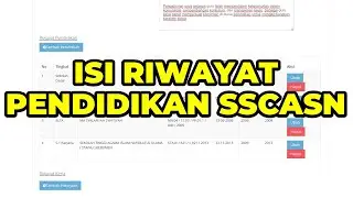 CARA MENGISI RIWAYAT PENDIDIKAN DI AKUN SSCASN 2024 JENJANG PENDIDIKAN SD, SMP, SMA, S1, S2, S3