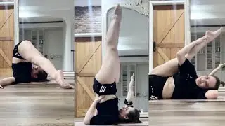 Putri anne olahraga jungkir balik di rumah 