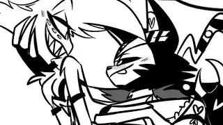 Cute Adorable Moments With Angel Dust and Husker || Hazbin Hotel (Comic dubs)