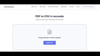 Convert PDF to CSV online