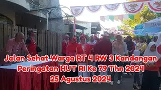 Jalan Sehat Warga RT 4 RW 3 Kandangan Surabaya Dalam Rangka Memperingati Hari Kemerdekaan RI ke 79
