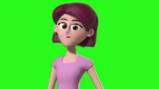 girl talk green screen