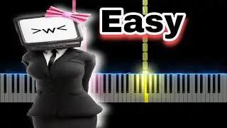 Boom Boom Boom Boom - Skibidi Toilet Animation (Easy Piano Tutorial)