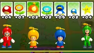 New Super Mario Bros. Wii – 4 Players World 5 Walkthrough Co-Op