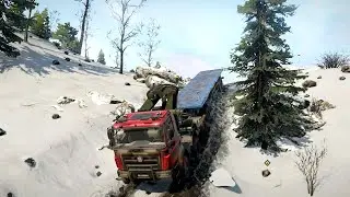 Lost Control | Recover the Semi trailer in The Guyette Expanse Map | snowrunner