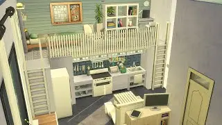 MINTY LOFT APARTMENT (930 MEDINA STUDIOS) 🌆 SIMS 4 SPEED BUILD STOP MOTION (NO CC)