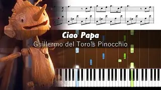 Pinocchio - Ciao Papa - Peaceful Piano Tutorial with Sheet Music