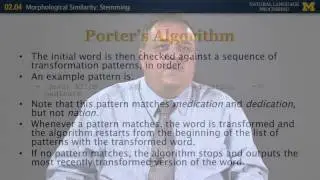 Lecture 11 — Morphological Similarity (Stemming) - Natural Language Processing
