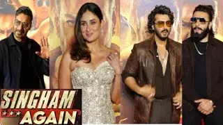 Ajay Devgn, Kareena kapoor,Ranveer Singh,Tiger, Arjun, Ravi kisan at Singham Again Trailer Lunch