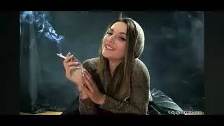 USA girl smoking heavily