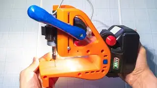 Сверлильный станок на Li-ion аккумуляторах Makita BL18 на 3д принтере