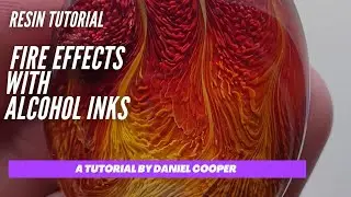 #2. Concentrated alcohol inks in resin. The Fire Whisp effect. Tutorial by Coopers Custom Casts.