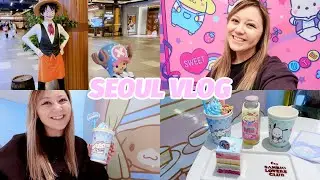 KOREA VLOG✨: the cutest sanrio cafe in seoul + anime shopping