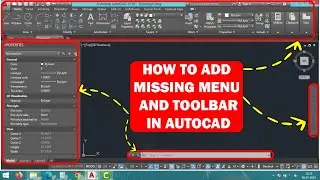 HOW TO RECOVER ALL MENUS AND TOOLBARS IN AUTOCAD | AUTOCAD TUTORIALS