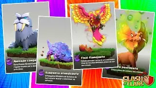 CHEGARAM OS NOVOS PETS! TESTEI TODOS OS 4 NOVOS PETS DO CLASH OF CLANS!