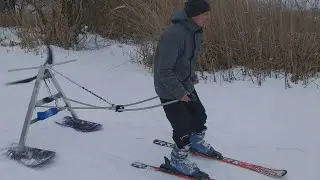 Аэросани с электромотором. Буксировщик лыжника.