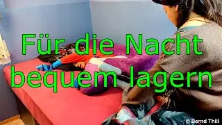 Nighttime Positioning Technique - Comfortably Positioned with Nursing Pillow Eases Spasticity - 4K