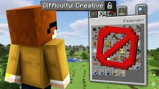 Beating Minecraft in Creative Mode… But I Can’t Use Inventory 😱