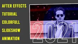 Colorful Slideshow Animation in After Effects - Without any Plug-in - 2021 Tutorial