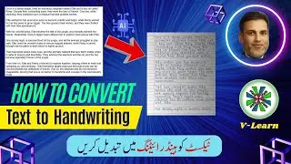 How to Convert Text to Handwriting | Change 