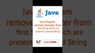 Java Program to remove character from first String which are present in second String 