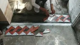 how to make granite and marble rope design in floor door mat