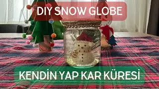 Kavanozla Kar Küresi Nasıl Yapılır? | Evde Kolay Kar Küresi Yapımı | How To Make a Snow Globe?