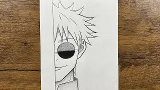 How to draw gojo satoru step-by-step | Easy drawing tutorial for beginners