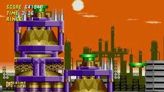 Sonic Origins - Sonic 2 Fase 7 ACT 1 com Sonic e Tails [Modo Espelhado]