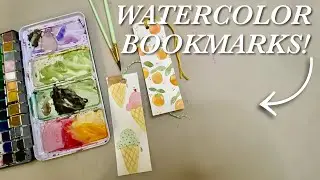 WATERCOLOR BOOKMARKS 🍊 🍦