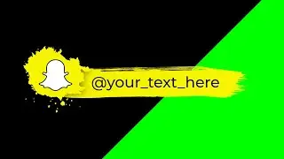 Snapchat icon & Lower Thirds with your text green screen, transparent background