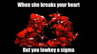 When she breaks your heart but you lowkey a sigma