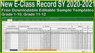 New E-Class Record for SY 2020 2021