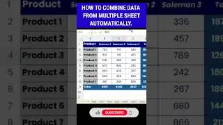 How to Data  Combine Multiple Sheet Into One Sheet Automatically | Data Consolidate
