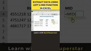 How to Extract Data using LEFT & MID Function in Excel | 