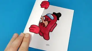 Imposter in Trouble  Do you want to help? Among Us Hide and Seek 😍 Easy Illusion Drawing Idea