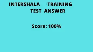 Internshala trainigs module test answer
