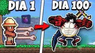 I SPENT 100 DAYS IN TERRARIA ONE PIECE Only Luffy