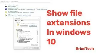 How to show File Extensions in Windows 10/8/7
