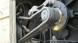Old soviet dragline E-10011 mechanism n engine
